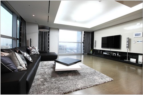 黑白色客廳設(shè)計