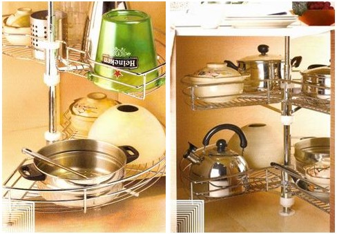 板式爐臺側(cè)拉(左)、德式多功能四邊籃(右)