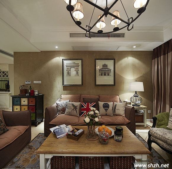美式混搭英式客廳裝修