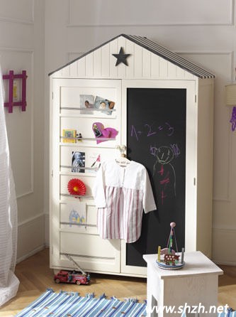 個(gè)性黑白兒童衣柜